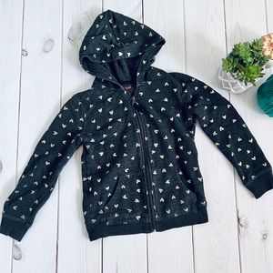 Black with Gold Hearts Hoodie